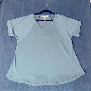 Rohb by Joyce Azria Teal Blue Oversized Top